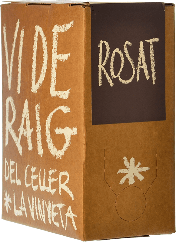 免费送货 | 玫瑰酒 La Vinyeta Vi de Raig Rosat 年轻的 D.O. Empordà 加泰罗尼亚 西班牙 Grenache, Carignan Bag in Box 3 L