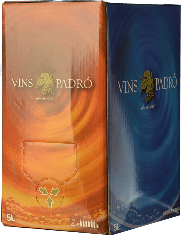 19,95 € Envío gratis | Vino Blanco Padró Bag in Box 5 L