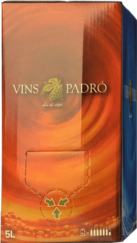 送料無料 | 赤ワイン Padró スペイン Tempranillo — テンプラニーリョ, Merlot — メルロー バッグ・イン・ボックス 5 L