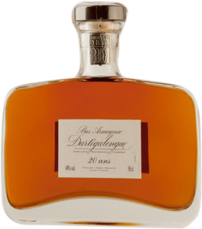 Kostenloser Versand | Armagnac Dartigalongue I.G.P. Bas Armagnac Frankreich 20 Jahre Medium Flasche 50 cl