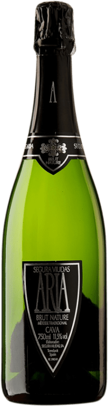 送料無料 | 白スパークリングワイン Segura Viudas Aria ブルットの自然 D.O. Cava スペイン Macabeo, Xarel·lo, Parellada ボトル 75 cl