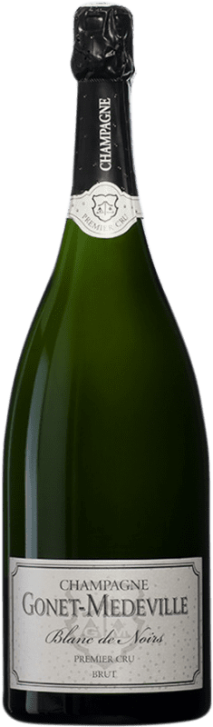 112,95 € | Белое игристое Gonet-Médeville Blanc de Noirs Premier Cru брют A.O.C. Champagne шампанское Франция Pinot Black бутылка Магнум 1,5 L