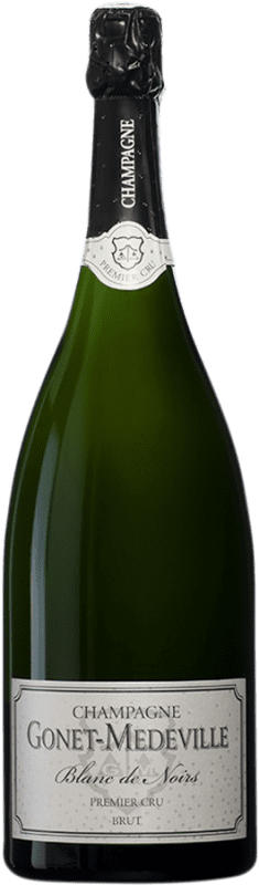 127,95 € Envio grátis | Espumante Branco Gonet-Médeville Brut — Bruto 1er Premier Cru, Blanc de Noirs A.O.C. Champagne Garrafa Magnum 1,5 L