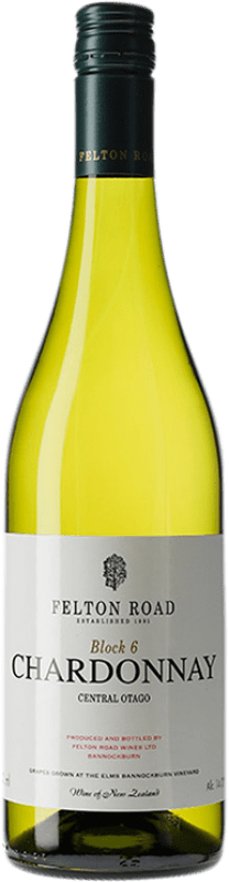Free Shipping | White wine Felton Road Block 6 I.G. Central Otago Central Otago New Zealand Chardonnay Organic 75 cl