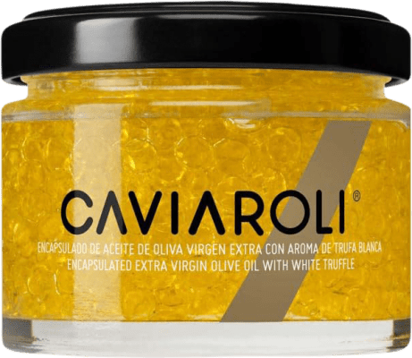 12,95 € Бесплатная доставка | Оливковое масло Caviaroli Encapsulado ЭВО Экстра Вирджин Trufa Blanca — Белый Трюфель, Caviar — Икра