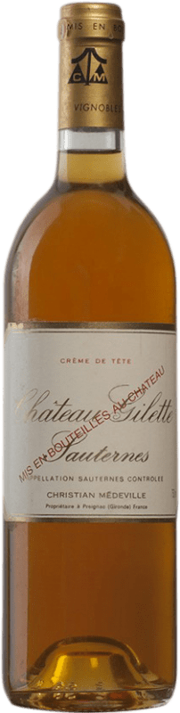 Бесплатная доставка | Белое вино Gonet-Médeville Château Gilette Crême de Tête 1978 A.O.C. Bordeaux Бордо Франция Sauvignon White, Sémillon 75 cl