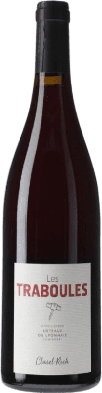 Free Shipping | Red wine Clusel-Roch Traboules Coteaux du Lyonnais Rouge France 75 cl