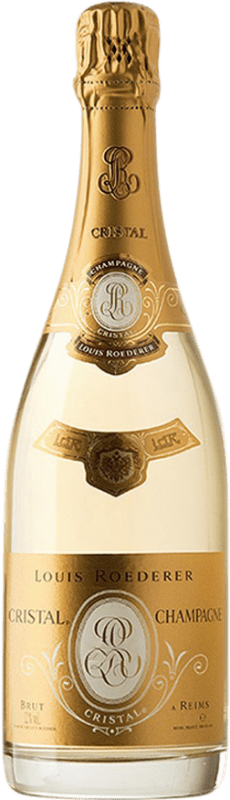 Бесплатная доставка | Белое игристое вино Louis Roederer Cristal брют A.O.C. Champagne шампанское Франция Pinot Black, Chardonnay бутылка Магнум 1,5 L