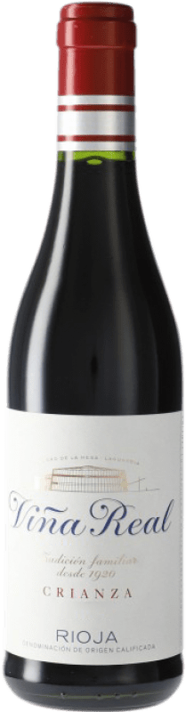 9,95 € Бесплатная доставка | Красное вино Viña Real старения D.O.Ca. Rioja Половина бутылки 37 cl