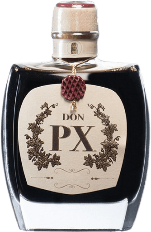Kostenloser Versand | Verstärkter Wein Toro Albalá Don PX Etiqueta Doble 1968 D.O. Montilla-Moriles Spanien Pedro Ximénez Kleine Flachmann 20 cl