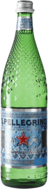 Kostenloser Versand | 15 Einheiten Box Wasser San Pellegrino Frizzante Gas Sparkling Italien 75 cl