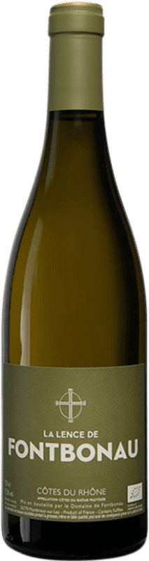 Бесплатная доставка | Белое вино Domaine de Fontbonau La Lence A.O.C. Côtes du Rhône Франция Roussanne, Viognier Органический 75 cl