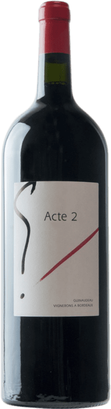 Free Shipping | Red wine Guinaudeau L'Acte 2 de G A.O.C. Bordeaux Supérieur Bordeaux France Merlot, Cabernet Franc Magnum Bottle 1,5 L