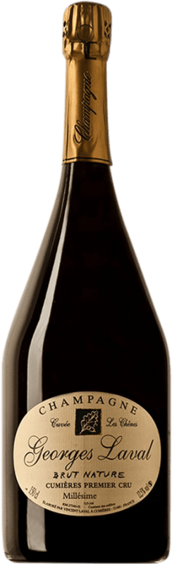 432,95 € | Espumante branco Georges Laval Les Chênes 1er Cru Blanc de Blancs A.O.C. Champagne Champagne França Chardonnay Garrafa Magnum 1,5 L
