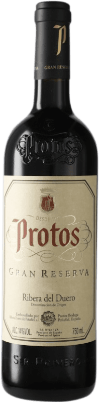 37,95 € Free Shipping | Red wine Protos Gran Reserva D.O. Ribera del Duero Castilla y León Spain Tempranillo Bottle 75 cl