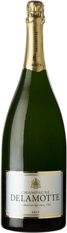 111,95 € 送料無料 | 白スパークリングワイン Delamotte Brut A.O.C. Champagne マグナムボトル 1,5 L