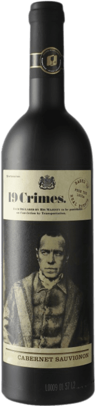 Free Shipping | Red wine 19 Crimes I.G. Southern Australia Southern Australia Australia Cabernet Sauvignon 75 cl