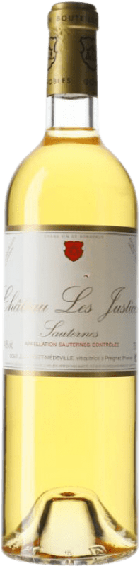 Бесплатная доставка | Белое вино Château Les Justices A.O.C. Sauternes Бордо Франция Sémillon, Muscadelle 75 cl