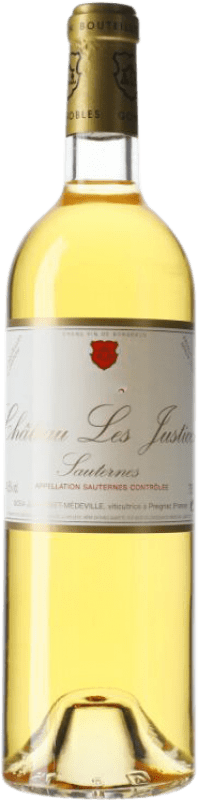 Бесплатная доставка | Белое вино Château Les Justices A.O.C. Sauternes Бордо Франция Sémillon — Семийон, Muscadelle — Мюскадель 75 cl