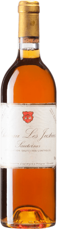 Бесплатная доставка | Белое вино Château Les Justices 1989 A.O.C. Sauternes Бордо Франция Sémillon, Muscadelle 75 cl