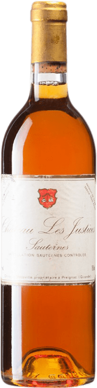 Бесплатная доставка | Белое вино Château Les Justices 1989 A.O.C. Sauternes Бордо Франция Sémillon — Семийон, Muscadelle — Мюскадель 75 cl