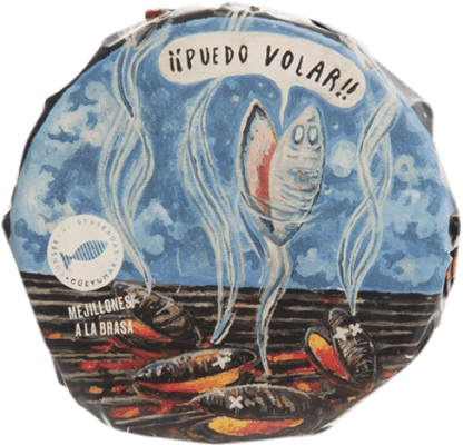 10,95 € | Meeresfrüchtekonserven Güeyu Mar Mejillones a la Brasa Fürstentum Asturien Spanien 14/16 Stücke
