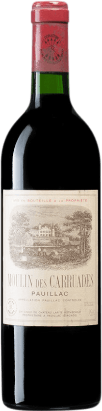 253,95 € | Red wine Barons de Rothschild Moulin des Carruades 1985 A.O.C. Bordeaux Bordeaux France Merlot, Cabernet Sauvignon, Cabernet Franc, Petit Verdot Bottle 75 cl