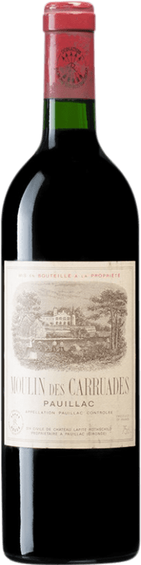 246,95 € Envio grátis | Vinho tinto Barons de Rothschild Moulin des Carruades 1985 A.O.C. Bordeaux