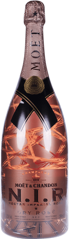 226,95 € Spedizione Gratuita | Spumante rosato Moët & Chandon N.I.R. Nectar Impérial Rosé A.O.C. Champagne Bottiglia Magnum 1,5 L