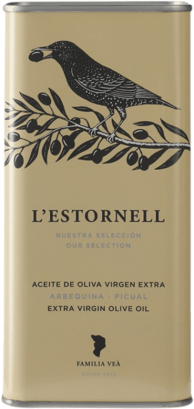Envio grátis | Azeite de Oliva L'Estornell AOVE Virgem Extra Espanha Lata 50 cl