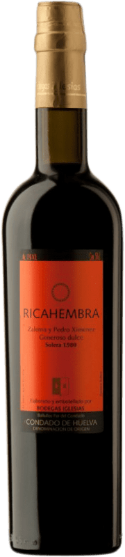 Free Shipping | Red wine Bodegas Iglesias Rica Hembra D.O. Condado de Huelva Andalusia Spain Pedro Ximénez, Zalema Medium Bottle 50 cl