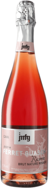 15,95 € | Rosé sparkling Ferret Guasch Rosat Brut Nature Gran Reserva D.O. Cava Spain Grenache, Pinot Black, Trepat Bottle 75 cl
