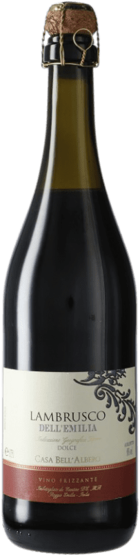 Envío gratis | Espumoso tinto Casa Bell'Albero Rosso I.G.T. Emilia Romagna Emilia-Romagna Italia Lambrusco 75 cl