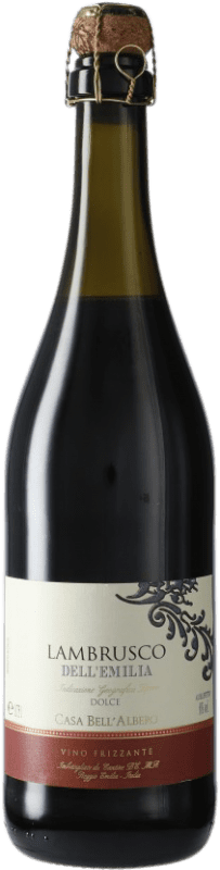 4,95 € Free Shipping | Red sparkling Casa Bell'Albero Rosso I.G.T. Emilia Romagna Emilia-Romagna Italy Lambrusco Bottle 75 cl