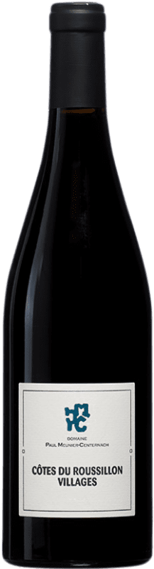 Free Shipping | Red wine Meunier-Centernach Rouge A.O.C. Côtes du Roussillon Languedoc-Roussillon France Syrah, Grenache, Carignan, Grenache Hairy 75 cl