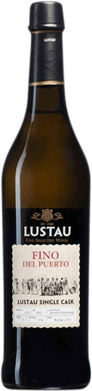 Free Shipping | Fortified wine Lustau Single Cask Fino del Puerto D.O. Jerez-Xérès-Sherry Andalusia Spain Palomino Fino Medium Bottle 50 cl