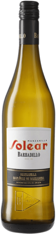 14,95 € | Verstärkter Wein Barbadillo Solear D.O. Manzanilla-Sanlúcar de Barrameda Sanlúcar de Barrameda Spanien Palomino Fino 75 cl