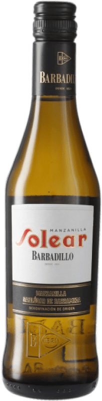 6,95 € 送料無料 | 強化ワイン Barbadillo Solear D.O. Manzanilla-Sanlúcar de Barrameda ハーフボトル 37 cl