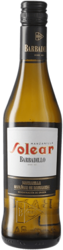 11,95 € Free Shipping | Fortified wine Barbadillo Solear D.O. Manzanilla-Sanlúcar de Barrameda Half Bottle 37 cl