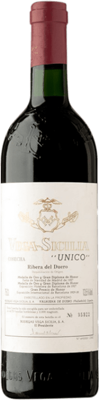 789,95 € Free Shipping | Red wine Vega Sicilia Único Gran Reserva 1975 D.O. Ribera del Duero Castilla y León Spain Tempranillo, Merlot, Cabernet Sauvignon Bottle 75 cl