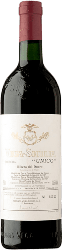 818,95 € | Red wine Vega Sicilia Único Grand Reserve 1975 D.O. Ribera del Duero Castilla y León Spain Tempranillo, Merlot, Cabernet Sauvignon Bottle 75 cl