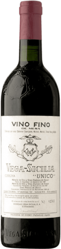 2 247,95 € | Red wine Vega Sicilia Único Grand Reserve 1965 D.O. Ribera del Duero Castilla y León Spain Tempranillo, Cabernet Sauvignon Magnum Bottle 1,5 L