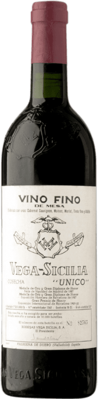 1 764,95 € Envío gratis | Vino tinto Vega Sicilia Único Gran Reserva 1965 D.O. Ribera del Duero Botella Magnum 1,5 L