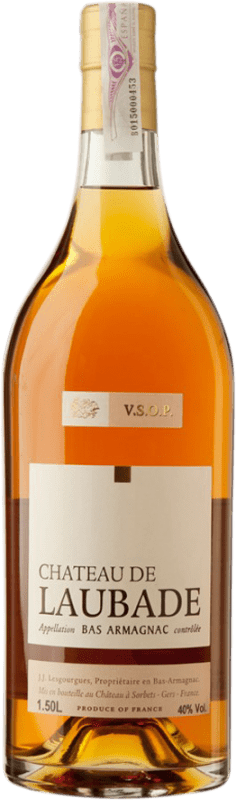 69,95 € | Armagnac Château de Laubade VSOP Very Superior Old Pale I.G.P. Bas Armagnac France Magnum Bottle 1,5 L