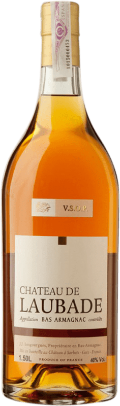 送料無料 | アルマニャック Château de Laubade V.S.O.P. I.G.P. Bas Armagnac フランス マグナムボトル 1,5 L