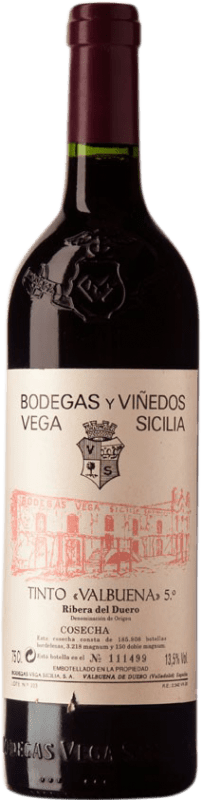 148,95 € | Red wine Vega Sicilia Valbuena 5º Año Reserva 2000 D.O. Ribera del Duero Castilla y León Spain Tempranillo, Merlot, Malbec Bottle 75 cl