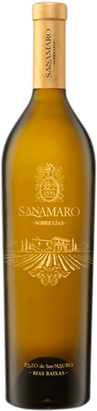 Бесплатная доставка | Белое вино Pazo de San Mauro Sanamaro Sobre Lías D.O. Rías Baixas Галисия Испания Loureiro, Albariño 75 cl