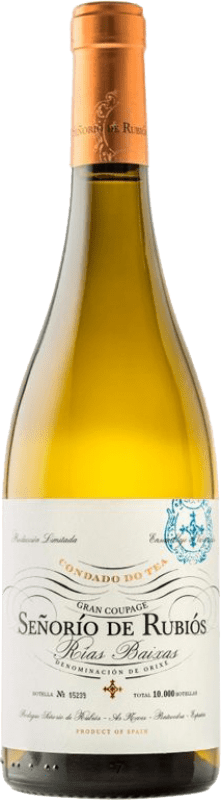 10,95 € | Белое вино Señorío de Rubiós Condado Blanco D.O. Rías Baixas Галисия Испания Torrontés, Godello, Loureiro, Treixadura, Albariño 75 cl