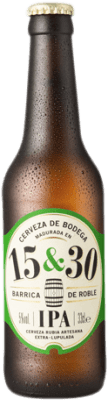 Kostenloser Versand | Bier Sherry Beer 15&30 IPA Barrica Eiche Andalusien Spanien Drittel-Liter-Flasche 33 cl