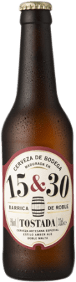 Free Shipping | Beer Sherry Beer 15&30 Tostada — Amber Toasted Barrel Andalusia Spain Third-Liter Bottle 33 cl